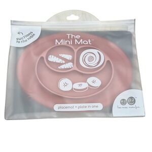 ezpz The Mini Mat Silicone Suction Placemat Plate Blush Pink Baby Toddler Food